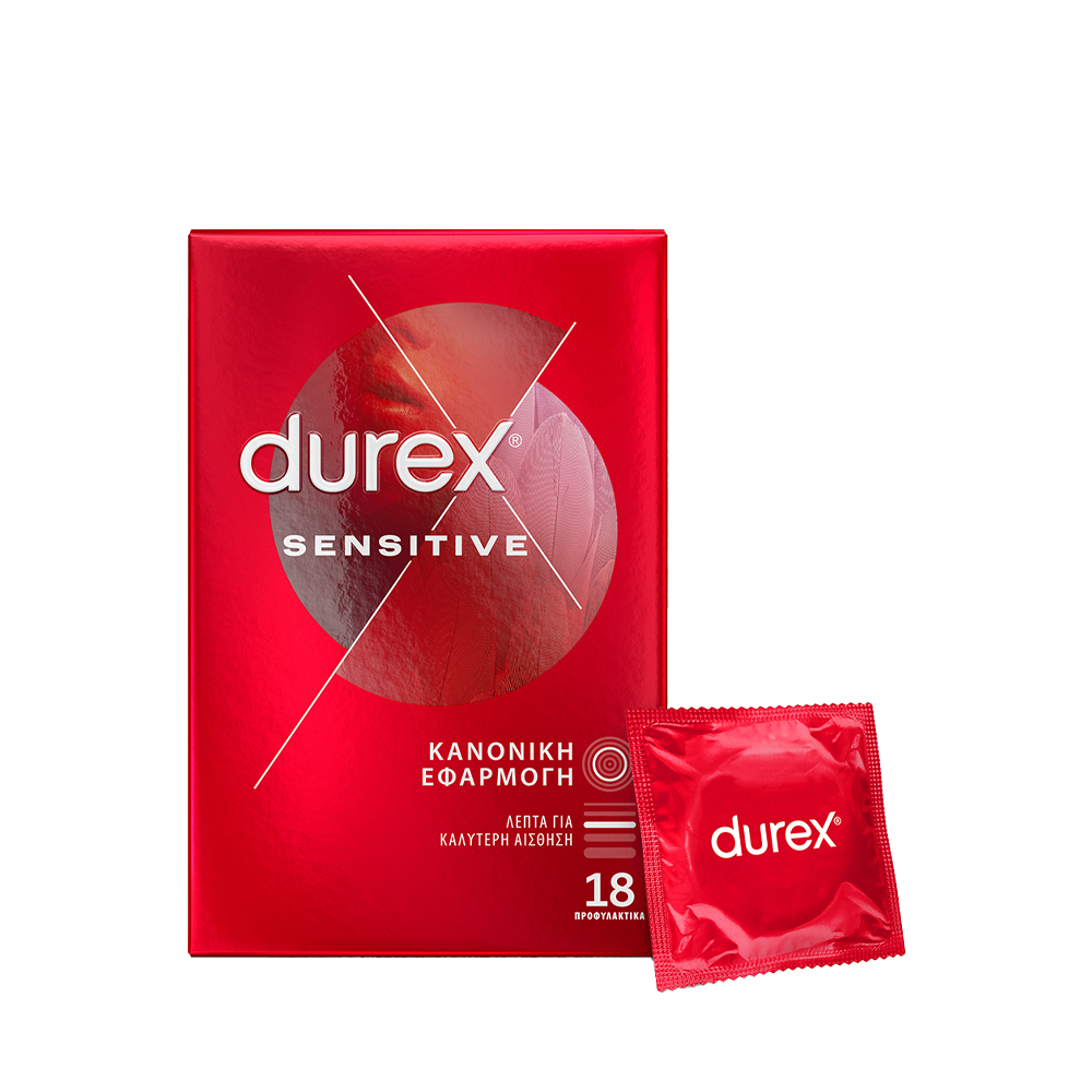 DUREX - Προφυλακτικά Sensitive (κανονική εφαρμογή) - 18pcs